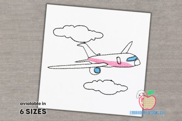 Airplane in the Cloud Quick Stitch Review for Boutique Sweatshirts