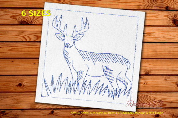 Beautiful Deer Standing on the Grass: A Must-Have Embroidery Design