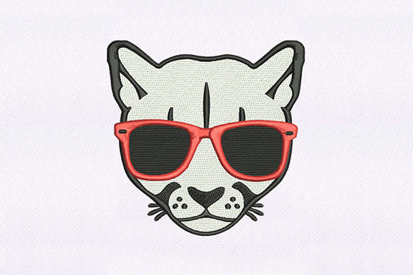 Cool Puma Cat: A Versatile Machine Embroidery Design for Craft Businesses