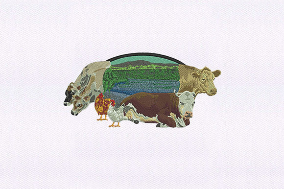 Farmhouse Scenery Embroidery Design Review for Business Use