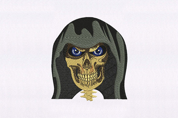 Hooded Skull Embroidery Design Review for Personalized Gift Products