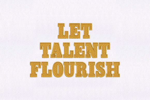 Let Talent Flourish Embroidery Design Review