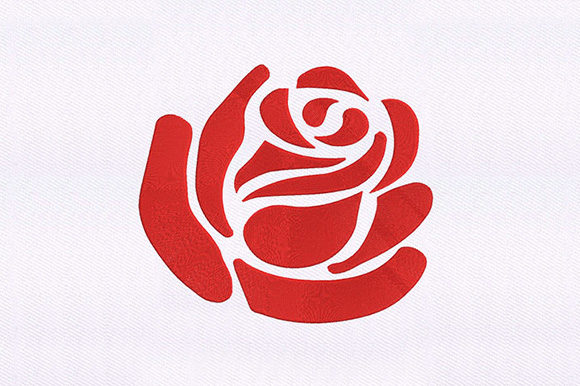 Silhouetted Rose Petal: A Timeless Embroidery Design for Personalized Gifts