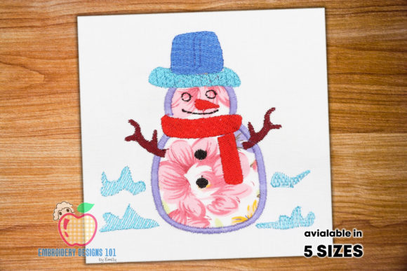 Snowman with Hat and Scarf Applique Review for Seasonal Embroidery