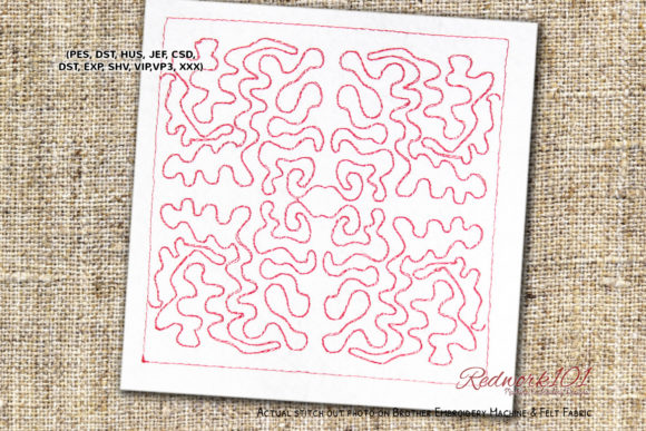 Textile Quilt Pattern for Business Embroidery